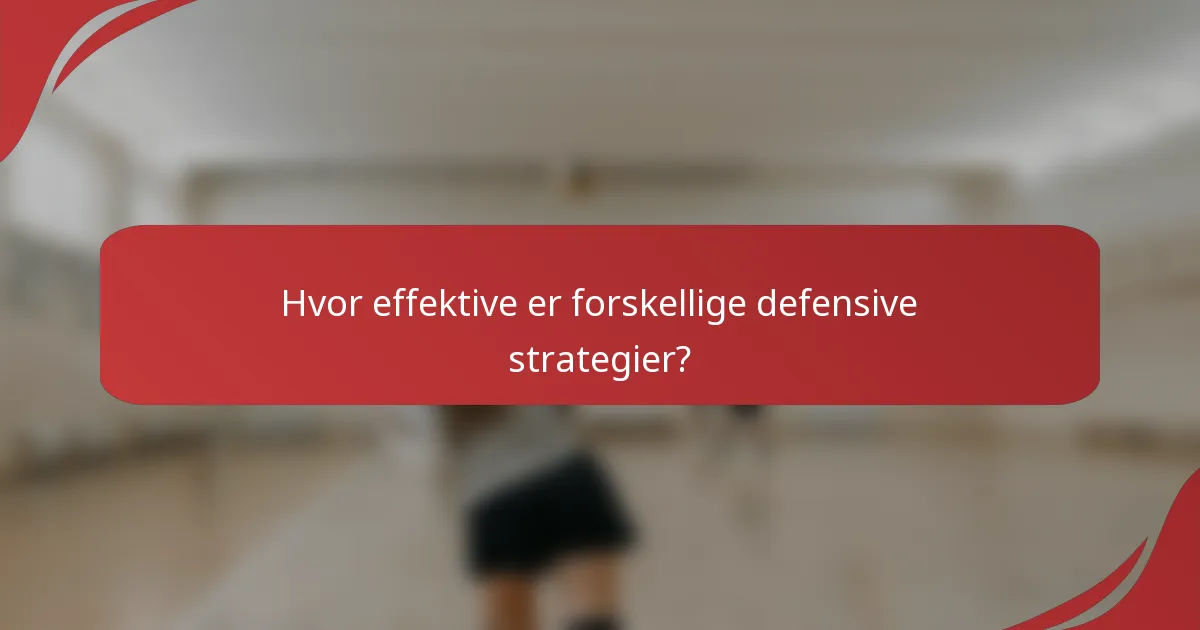 Hvor effektive er forskellige defensive strategier?